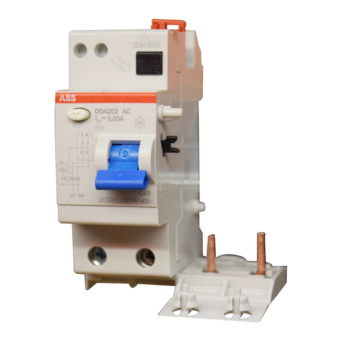 Interruttore Differenziale ABB DDA202 AC, 25A 30MA, Blocco 2 Poli, Nuovo EAN 8012542791102