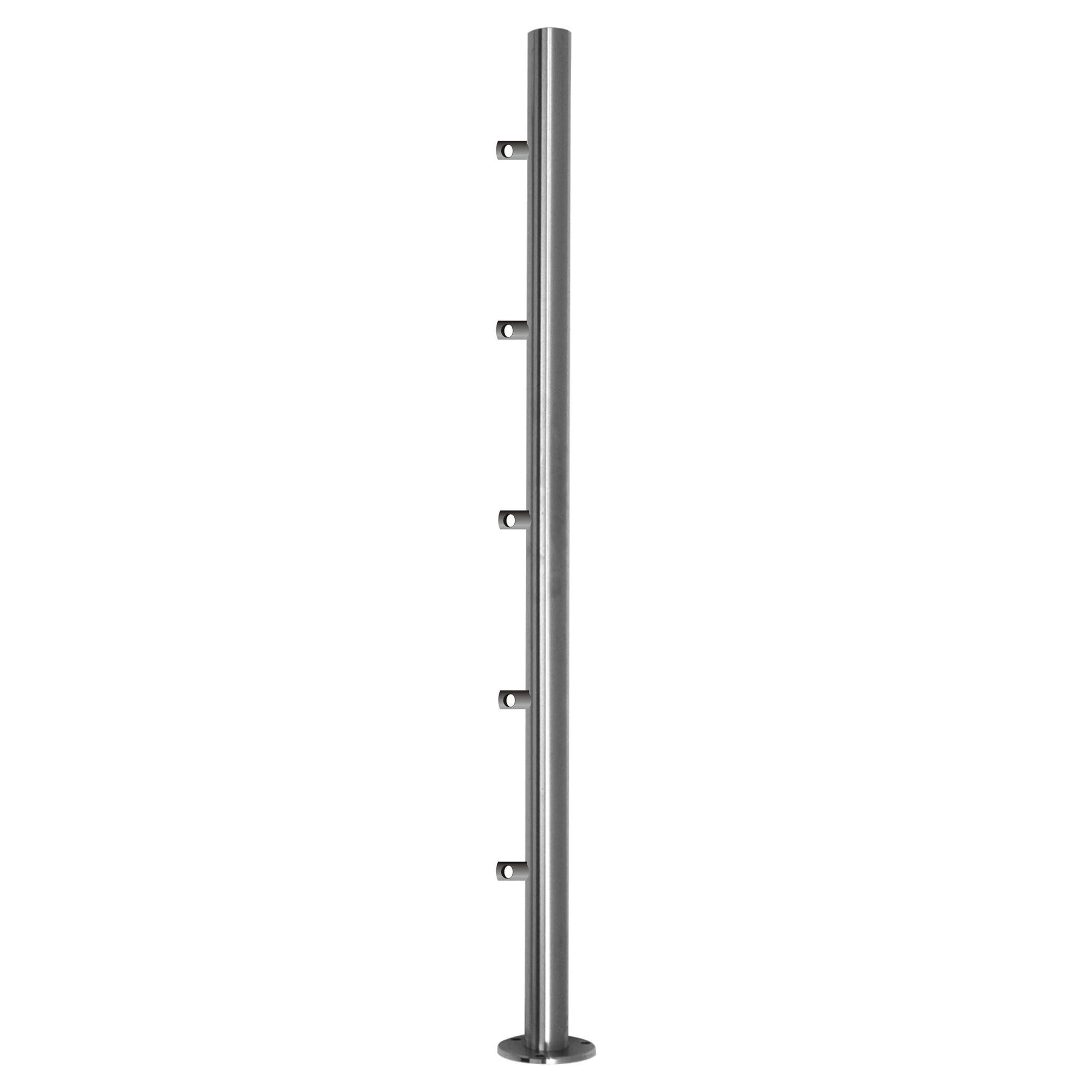 Ancoraggio Tubo 42.4mm Flangia Pavimento Acciaio Inox Flangia A Pavimento In Acciaio Inox Per Tubi 42,4mm - Supporto Per Ringhiere E Pali, Da Incollare Base Incollabile Per Pali Flangia Per Ringhiera - 12