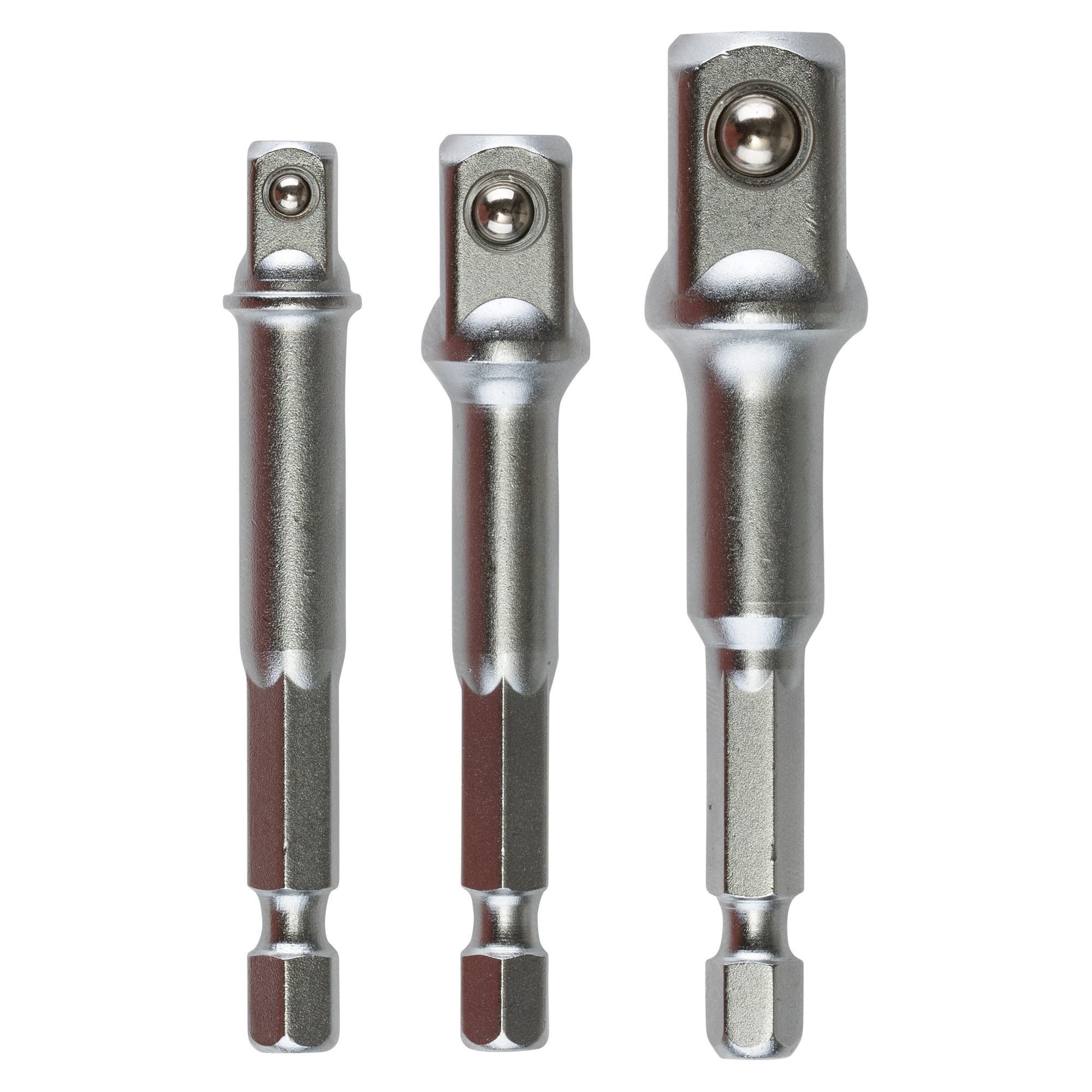 Set 5 Adattatori Per Mandrino Esagonale – 1/4", 3/8", 1/2" Con Cuscinetto A Sfera, In Cromo-vanadio, Per Trapani E Avvitatori