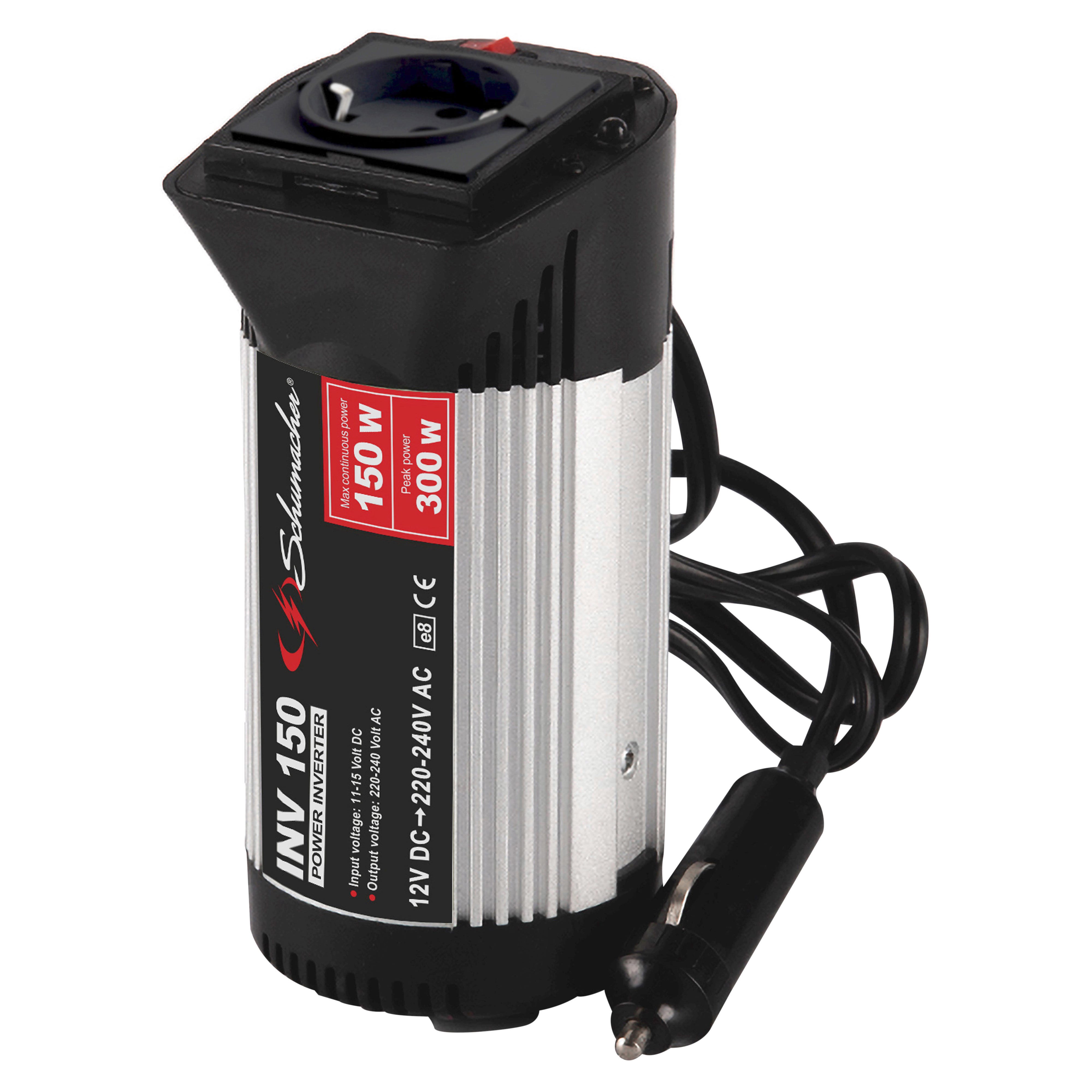 Inverter Da Auto 150 W 5 In 1 – Porta Accendisigari, 2 USB-C 30W, USB-A 18W, Convertitore DC 12V A 230V AC