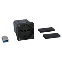 Presa Schuko P40 Smart 4Box Per Bticino Living Now Nera 4BP40S.KG