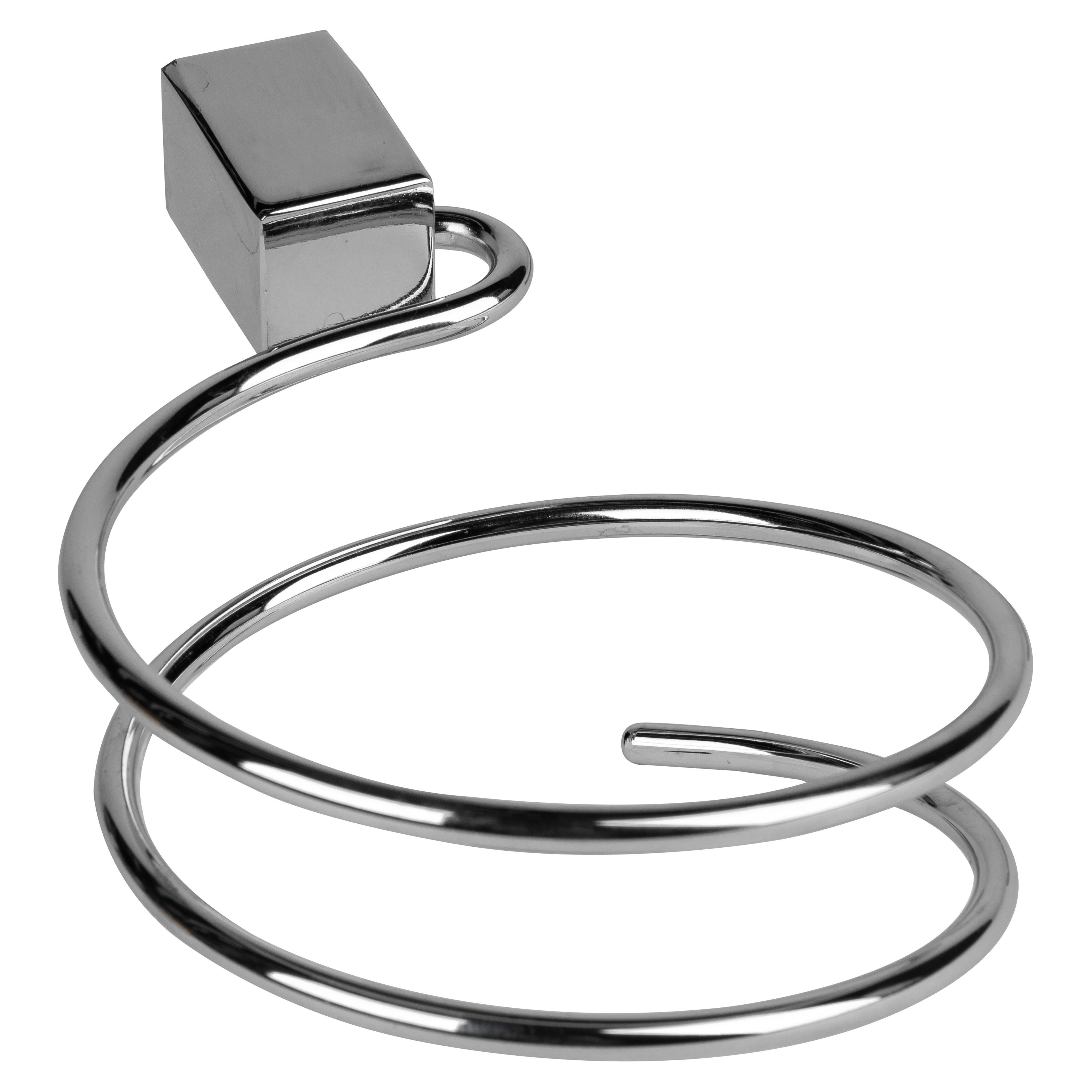 Supporto Asciugacapelli Francy - Acciaio Cromato, 13x13x13 Cm, Design Compatto - Foto 7