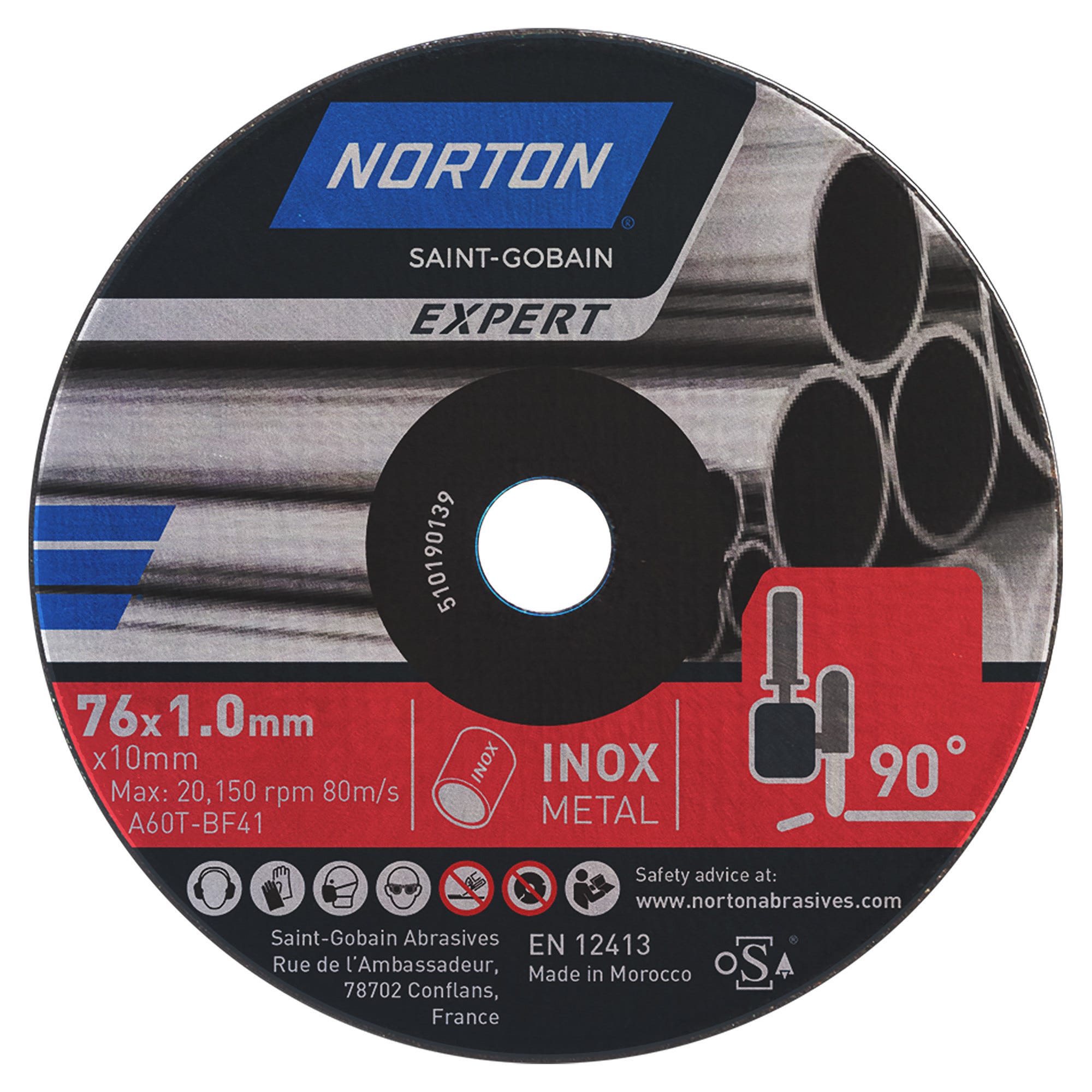 5 mm x 8 mm passo x 1 mm spessore rotonda SS304 lamiera