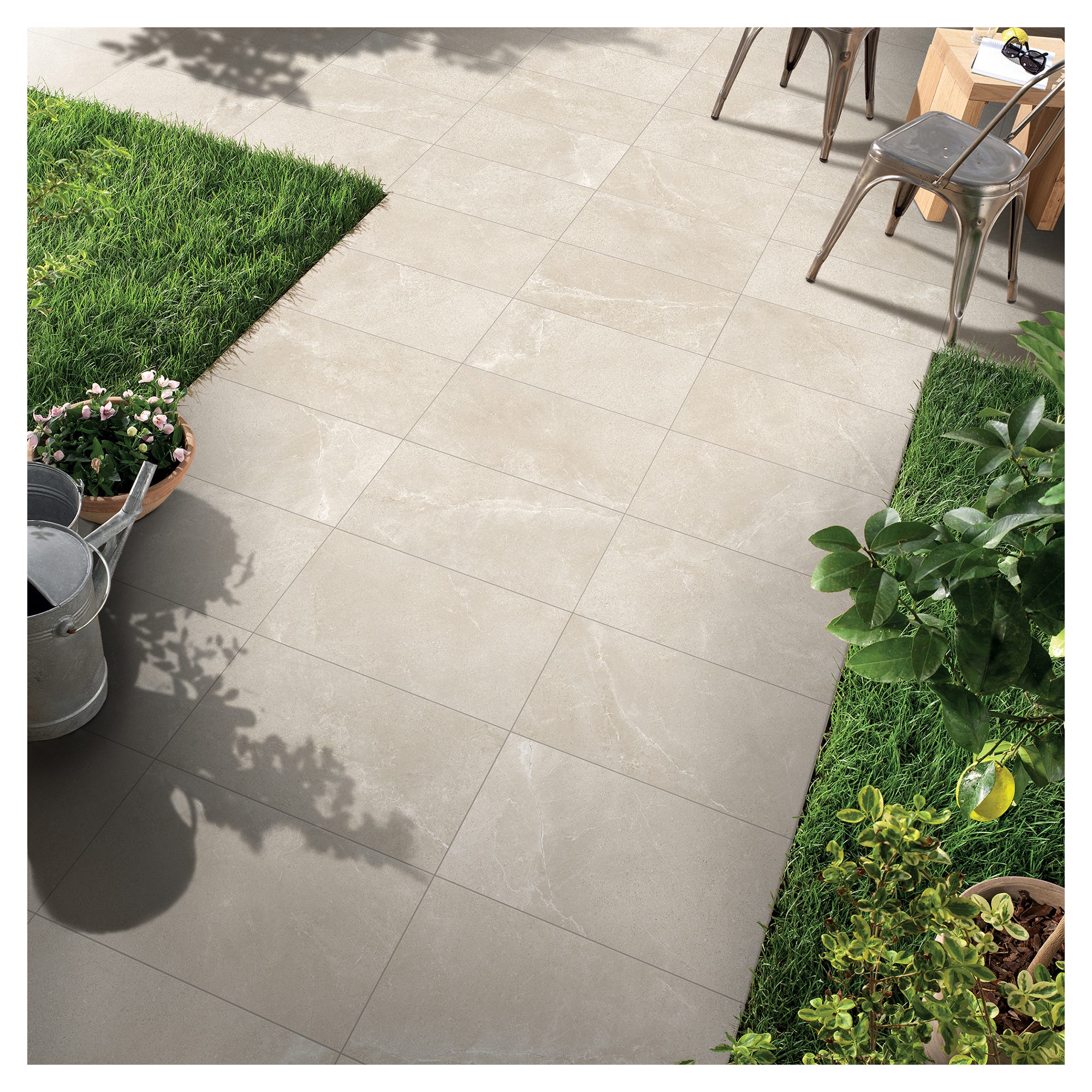 Pietre Decorativo Impronte Piedi XXL Per Giardino - 4 Pezzi In Calcestruzzo 35x20cm - Foto 2