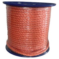 Corda In Polipropilene 12 Mm X 40 Mt - Bianca Con Inserti Rossi E Blu, Resistente