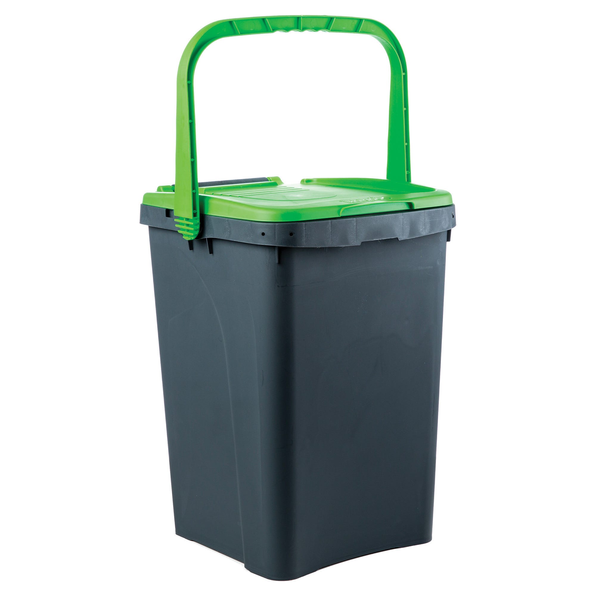 KOTARBAU Pattumiera 50 Litri Marrone Con Coperchio, In Polietilene Resistente Per Interno/esterno