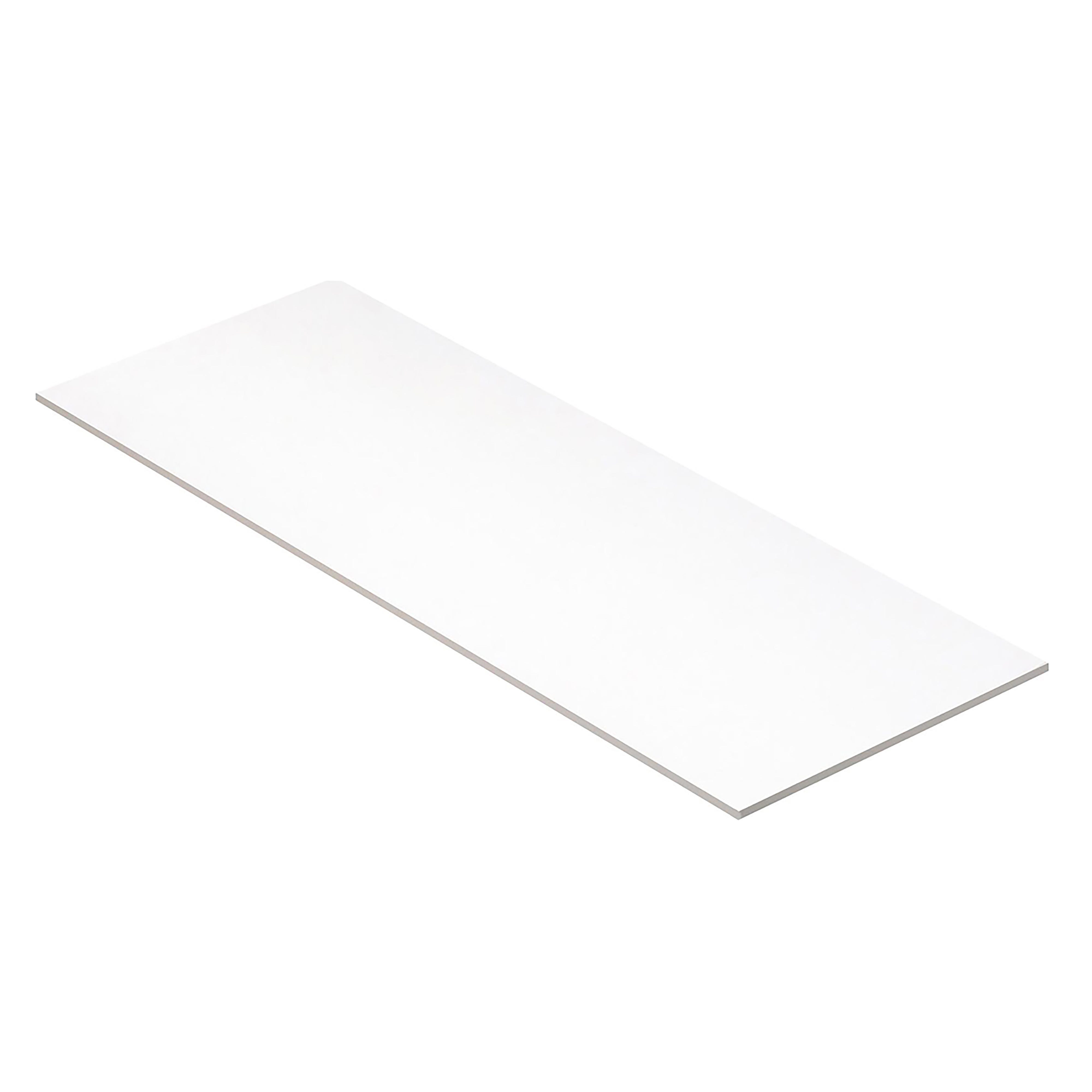 Mensola dritta cm 60 ripiano in plexiglass trasparente bordo lucido