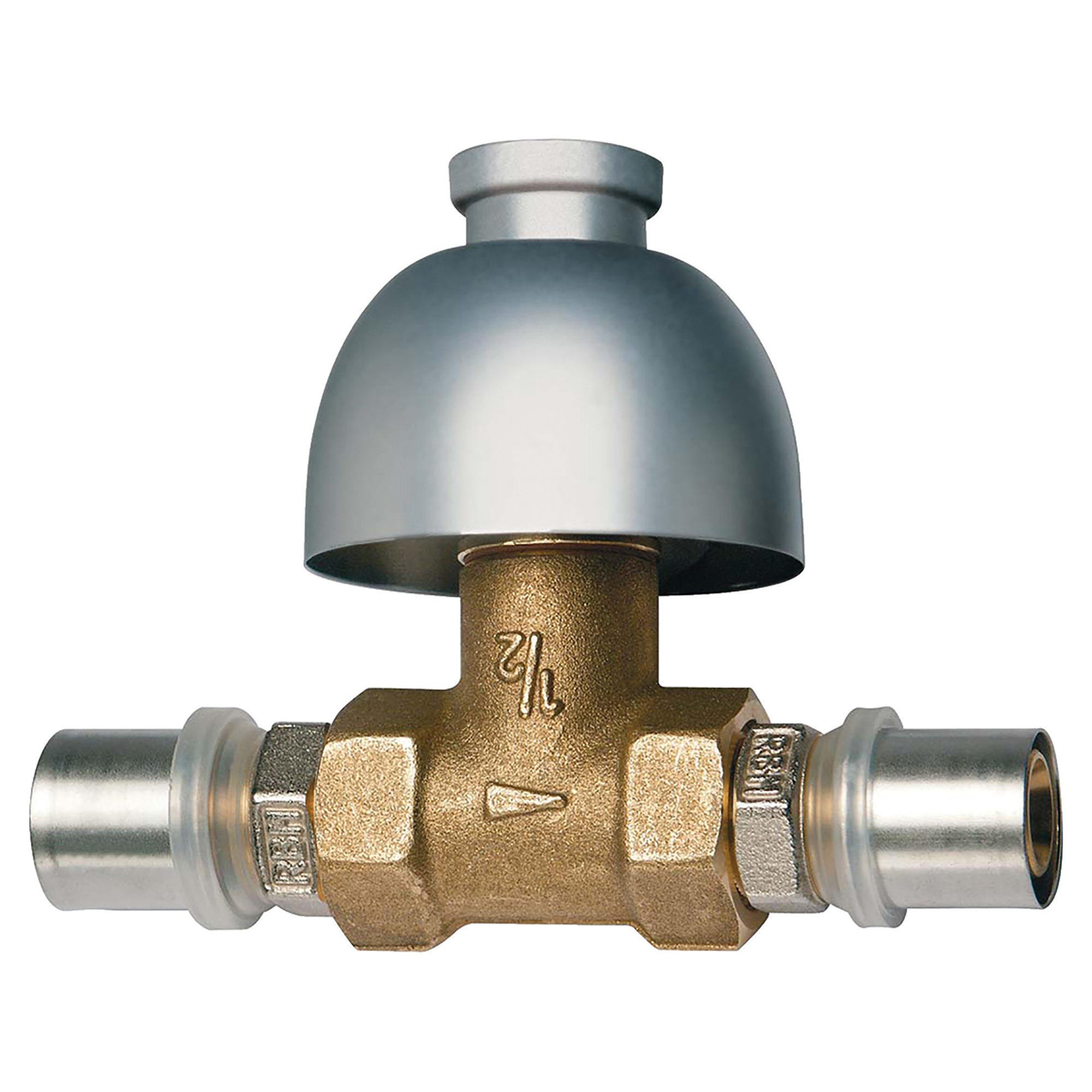RUBINETTO PRESS FIT RBM PER MULTISTRATO CON CAPPUCCIO Ø 20 mm PEX ...