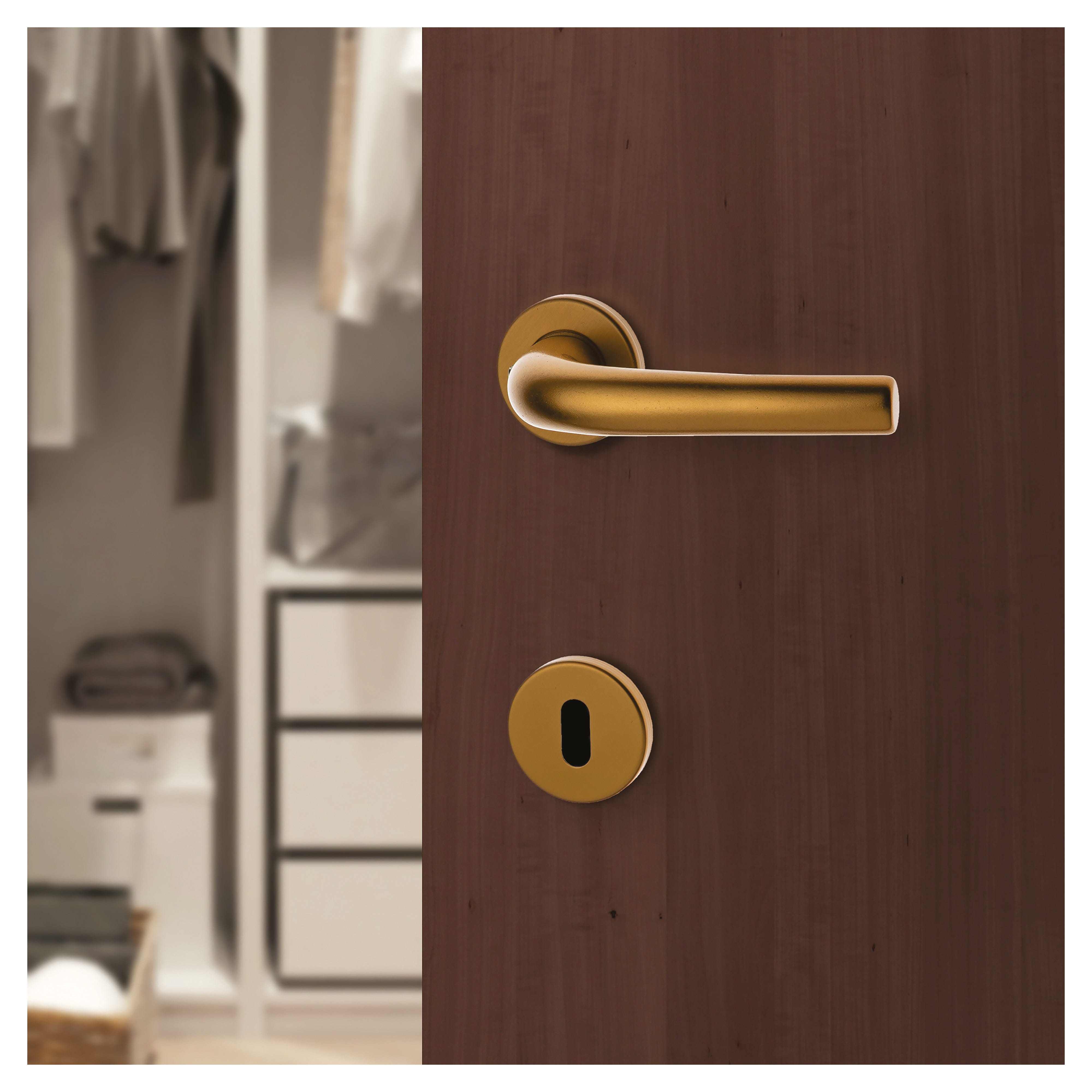 Set Maniglie Porte Nere - Alluminio Laccato, Rosetta Quadra 8mm, Reversibile, Per Interni/esterni - Foto 4