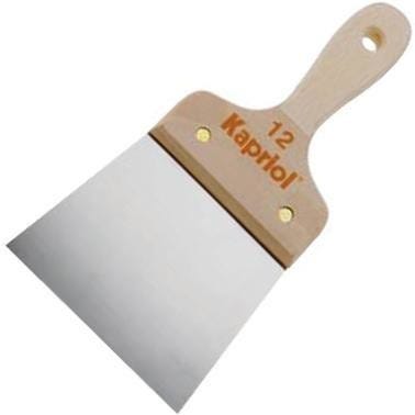 2 Spatole Per Impasto In Acciaio Inox Con Manico In Legno – Lama Larga 15 Cm Per Panificatori - 3