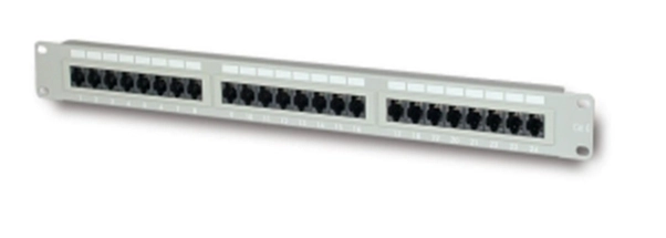 Pannello patch 24 porte cat 5e per armadi rack 19 pollici 1 unità Pannello patch 24 porte cat 5e per armadi rack 19 pollici 1 unità