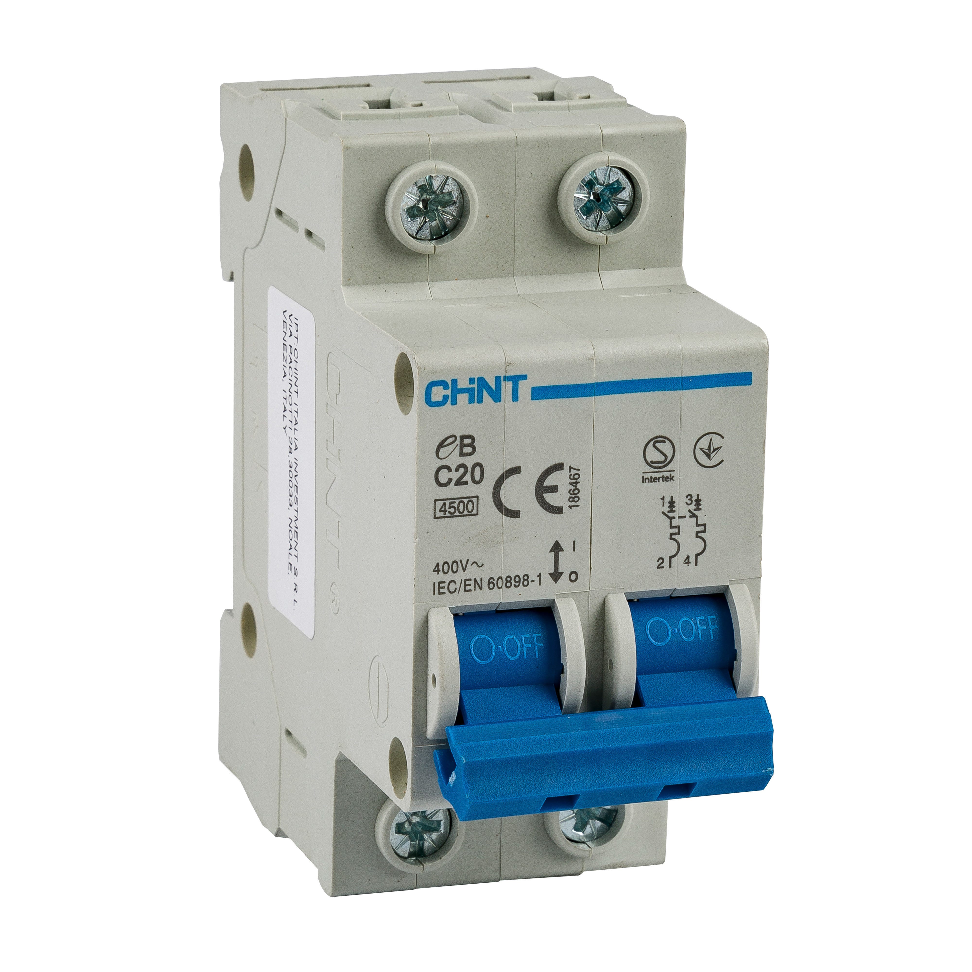 Interruttore magnetotermico 2P curva K 20A 10kA - BTI FH82K20: disponibile online da Elmax Interruttore magnetotermico 2P curva K 20A 10kA - BTI FH82K20: disponibile online da Elmax
