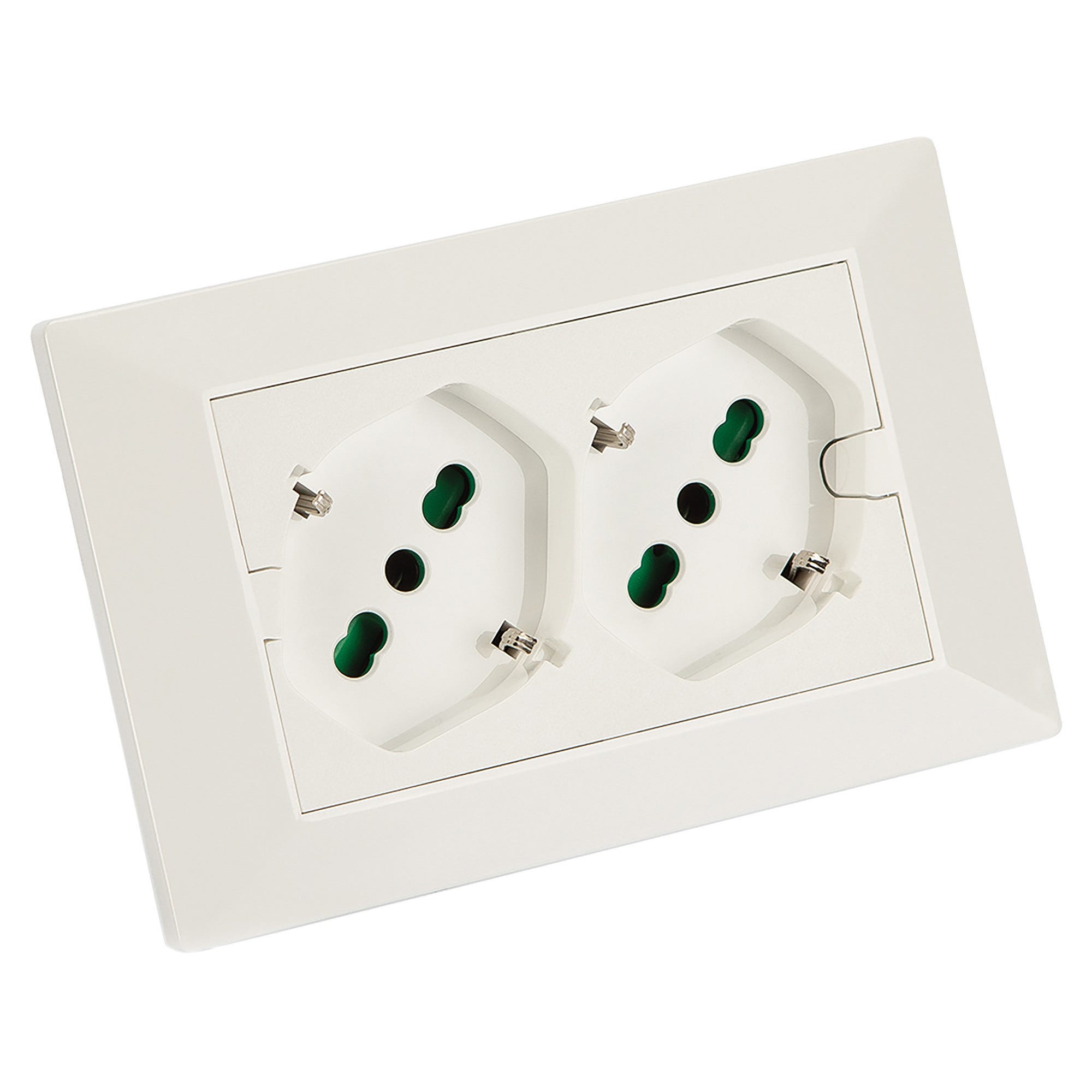 Presa Da Incasso 2p+t 16a 230v 6h, Ip44, Flangia Ridotta, Colore Grigio Presa Da Incasso 2p+t 16a 230v 6h, Ip44, Flangia Ridotta, Colore Grigio