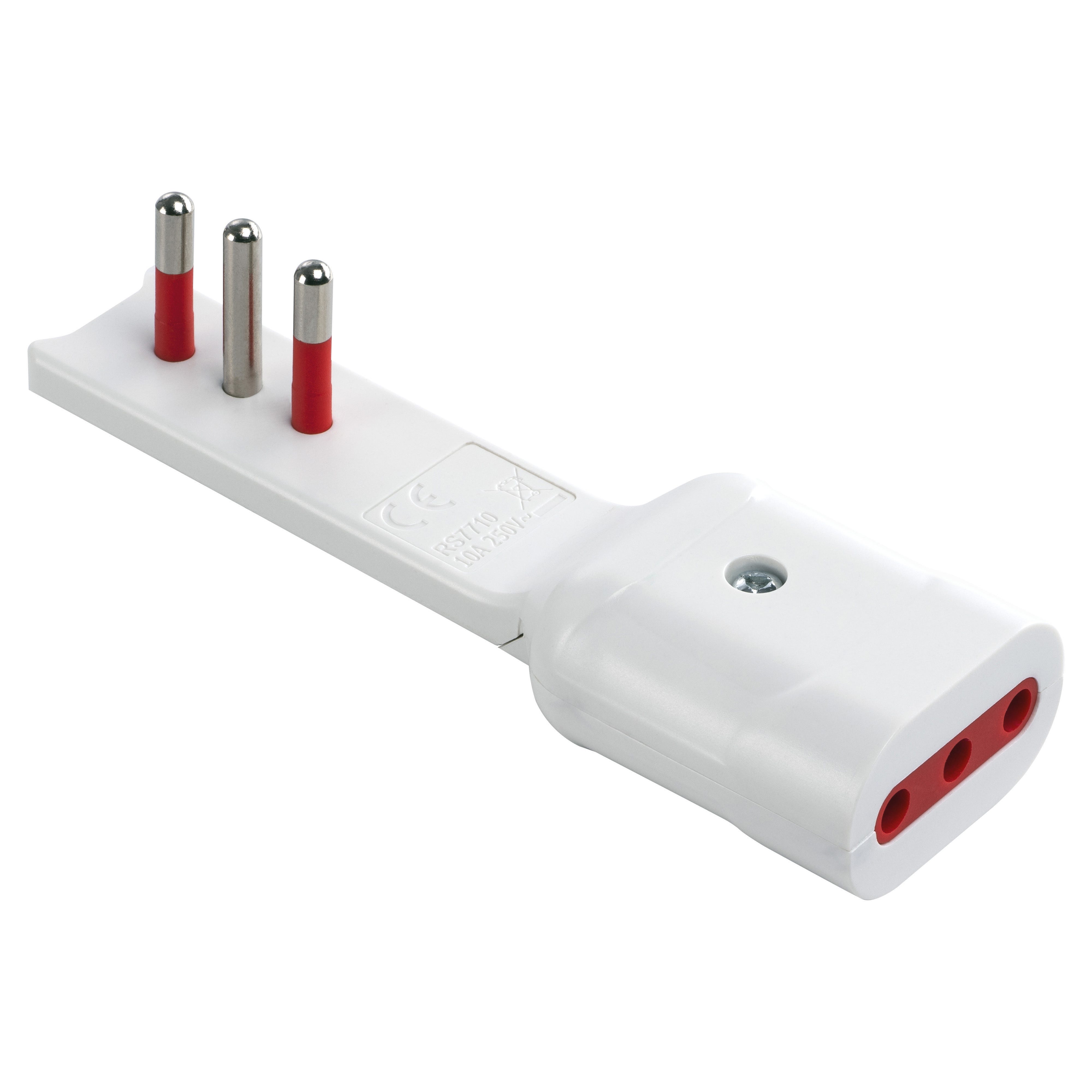 Plug Rj 45 Adattatore Da Spina Euro 2 Puntali A UK 3 Pini - Per Rasoi Elettrici E Spazzolini Da Denti, Colore Bianco Adattatore Viaggio Rasoio Spazzolino - Foto 11
