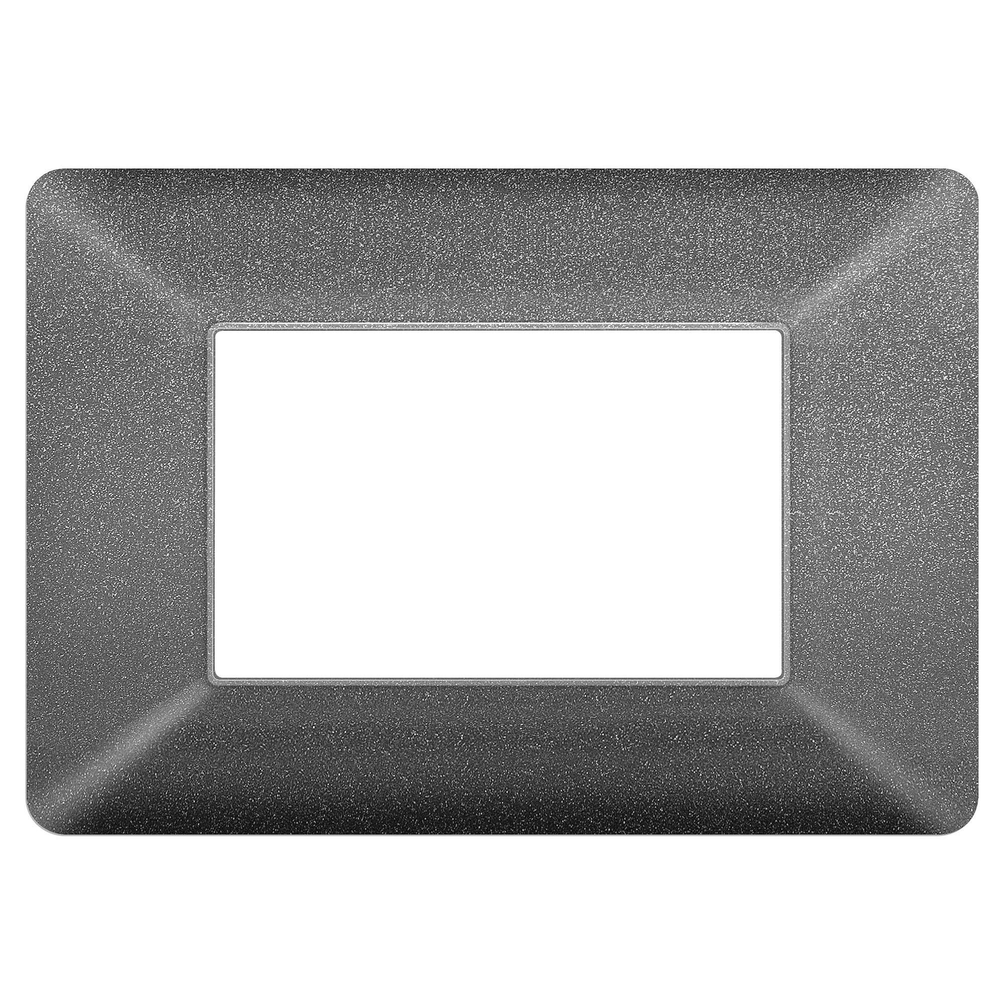 Gewiss GW16004DB | Chorus Placca Ego In Tecnopolimero 4 Posti Nero Satinato - Foto 3