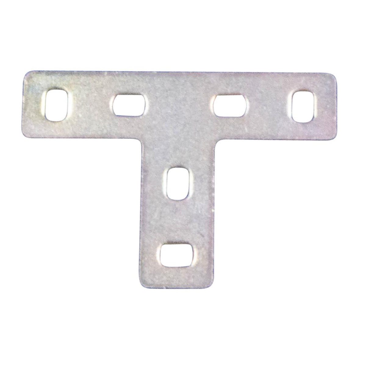 Piastra Di Supporto Metallica Zincata Per Paletti A T 30x30 Mm - Base Quadrata Con 4 Fori Per Fissaggio - Foto 9