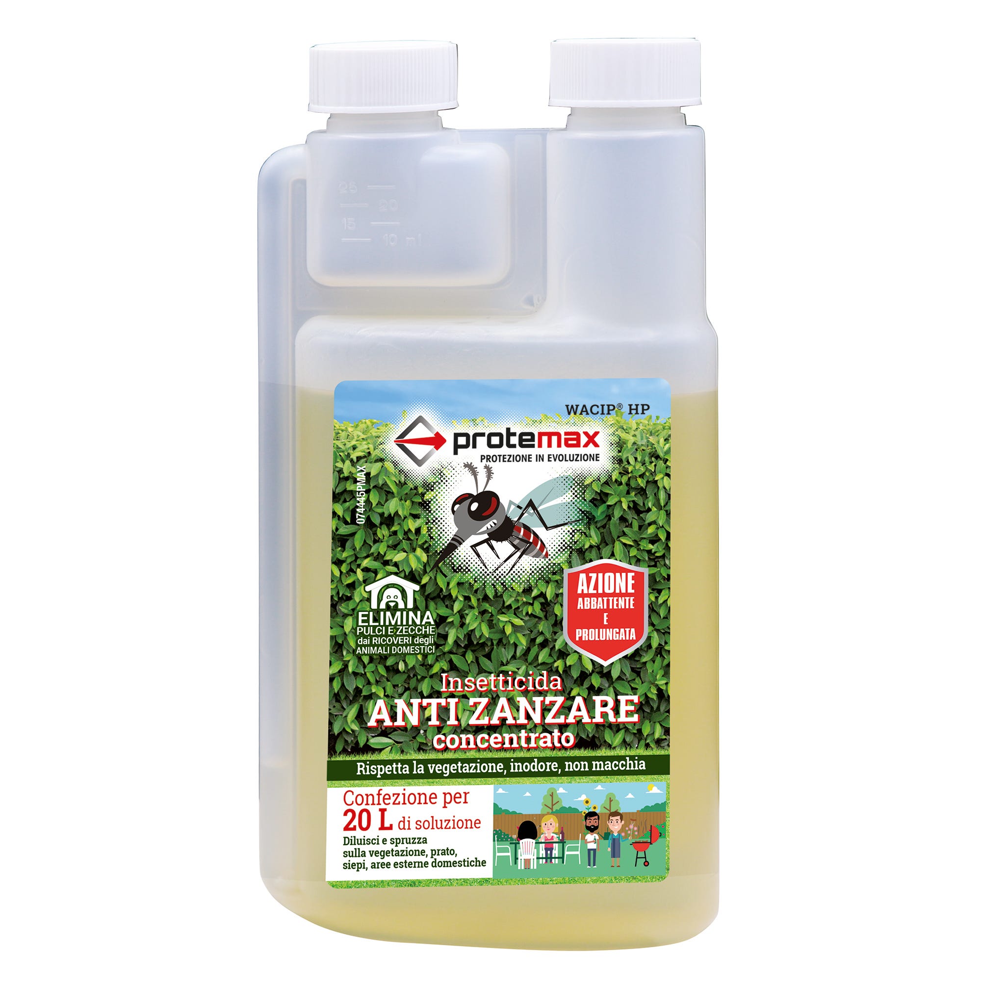 INSETTICIDA CONCENTRATO PER ZANZARE DA DILUIRE IN ACQUA 200 ml SUPERFICI  300 m