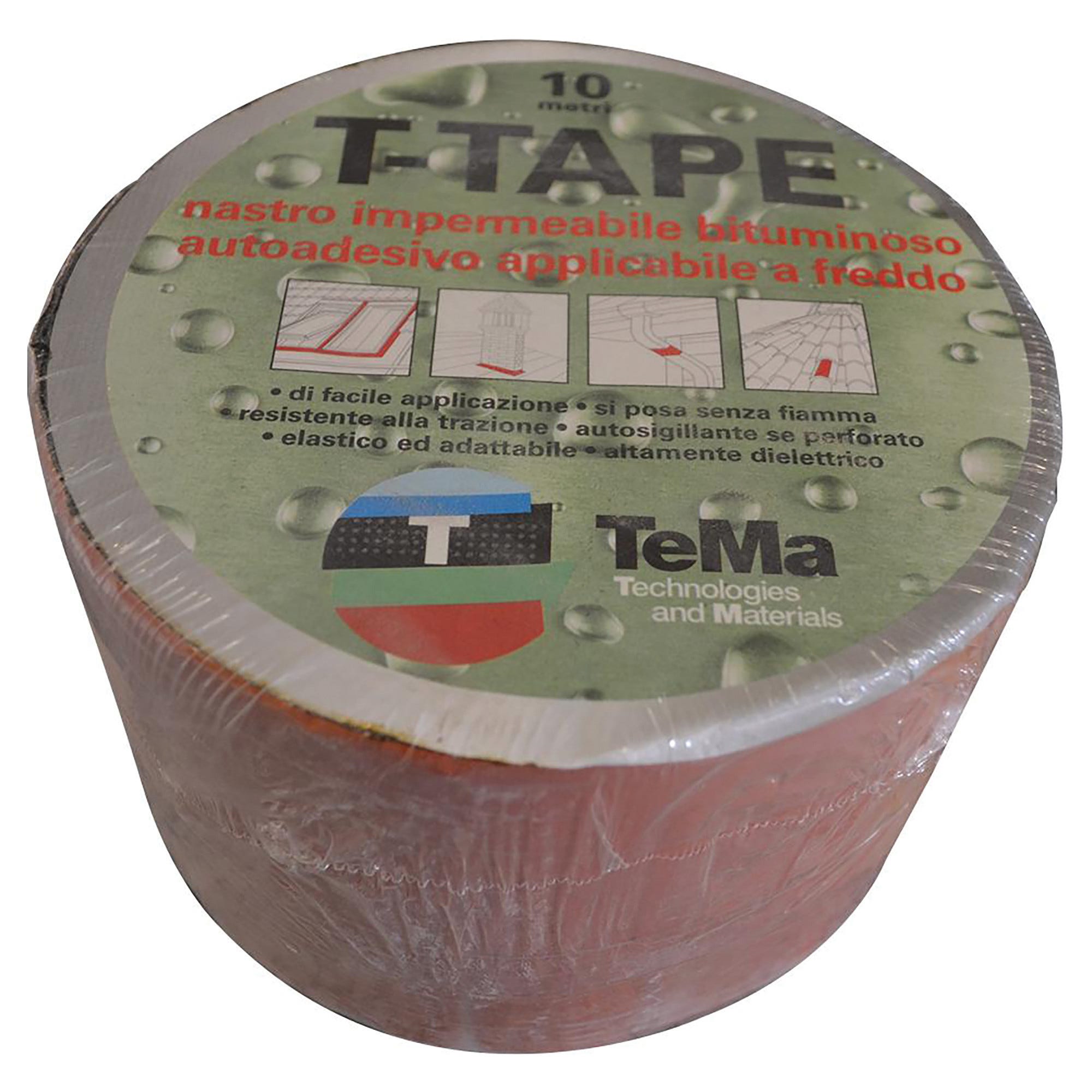 BANDA BITUMINOSA TTAPE COLOR COTTO 10cm LUNGHEZZA 10 m Tecnomat
