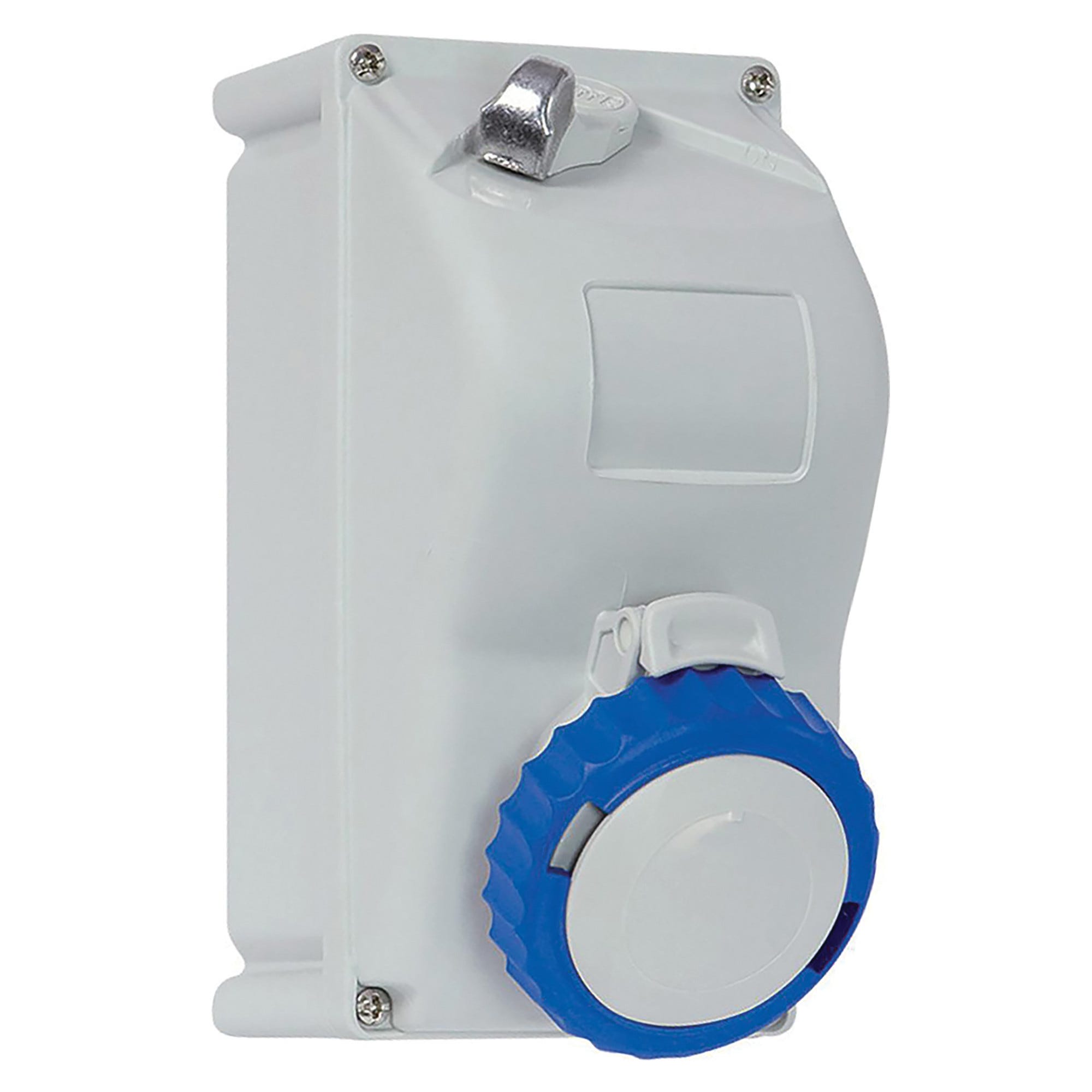 Presa Industriale Interbloccata Scame Parre 562.1686 3P+T 16A 6h IP44 | Da Parete Rossa Con Fusibile, Sicurezza