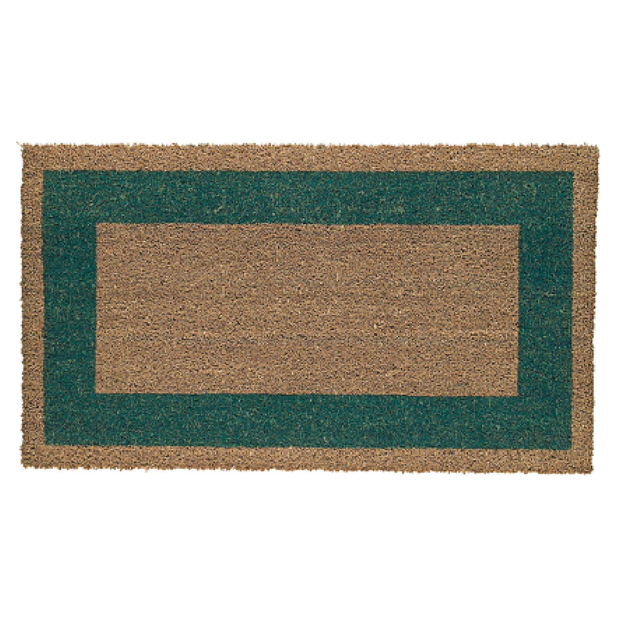 Zerbino In Fibra Di Cocco Naturale 60x100cm - Con Bordo Antiscivolo Per Interni Ed Esterni