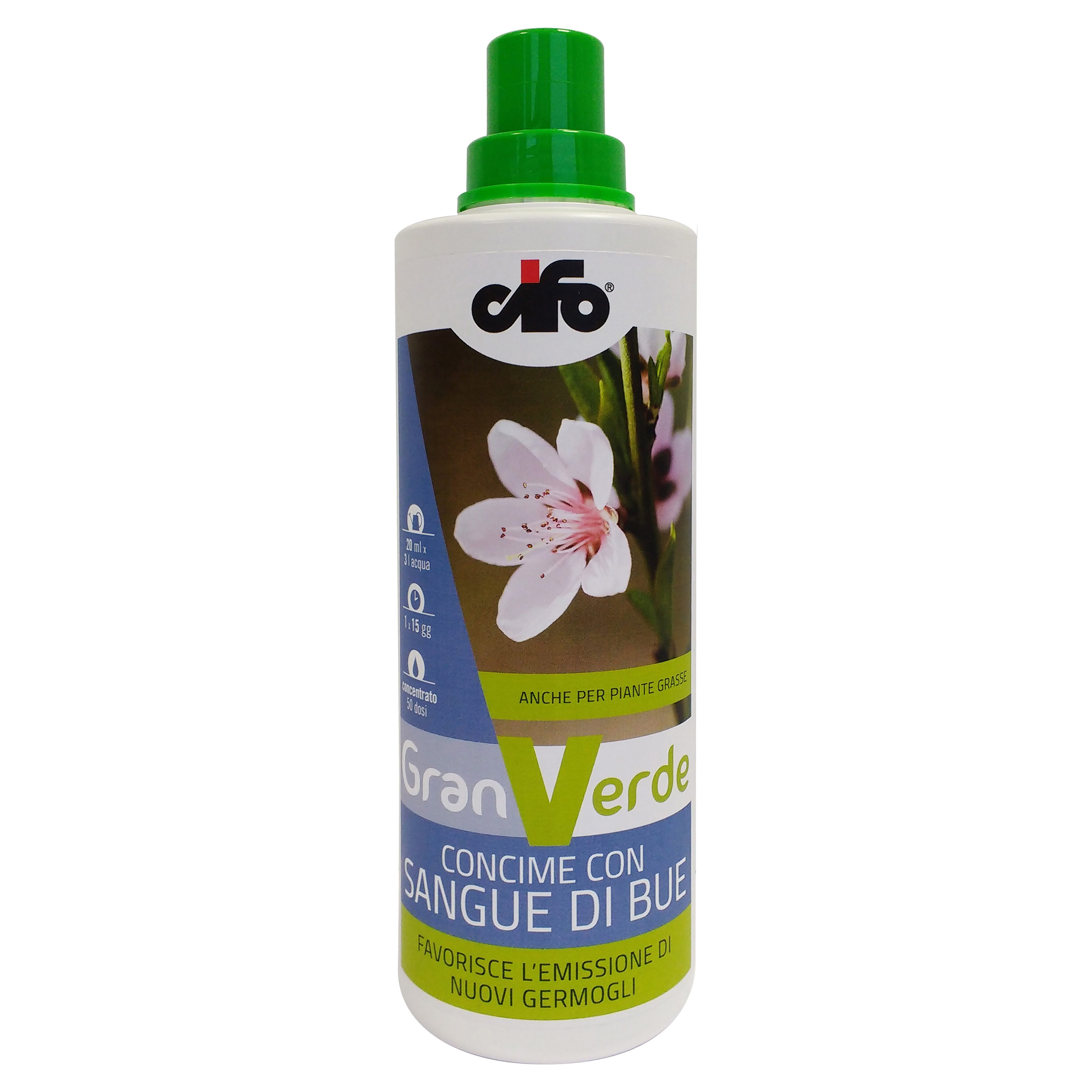 CONCIME SANGUE DI BUE LIQUIDO GRANVERDE CIFO PRONTO EFFETTO AZOTATO 1 