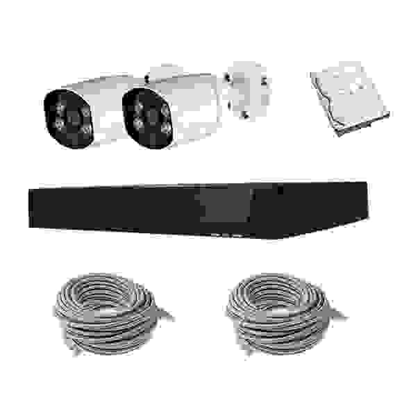 KIT TVCC NVR IP POE 4 CANALI 5 Mpx CON 2 TELECAMERE BULLET HD 1 TB E 2
