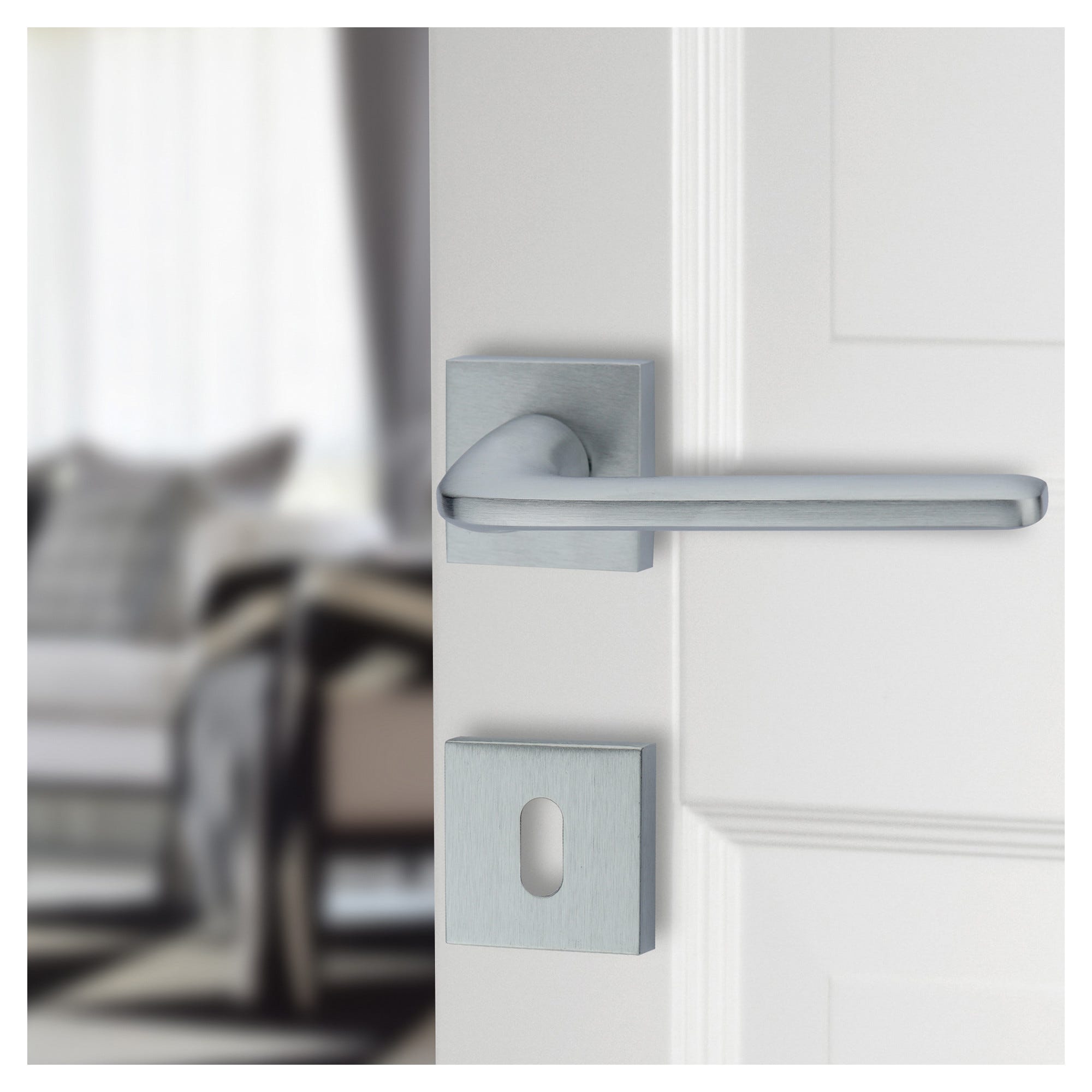 Maniglia A Goccia Su Rosetta Finitura Cromo Satinato - Ferramenta Spanò - Foto 13