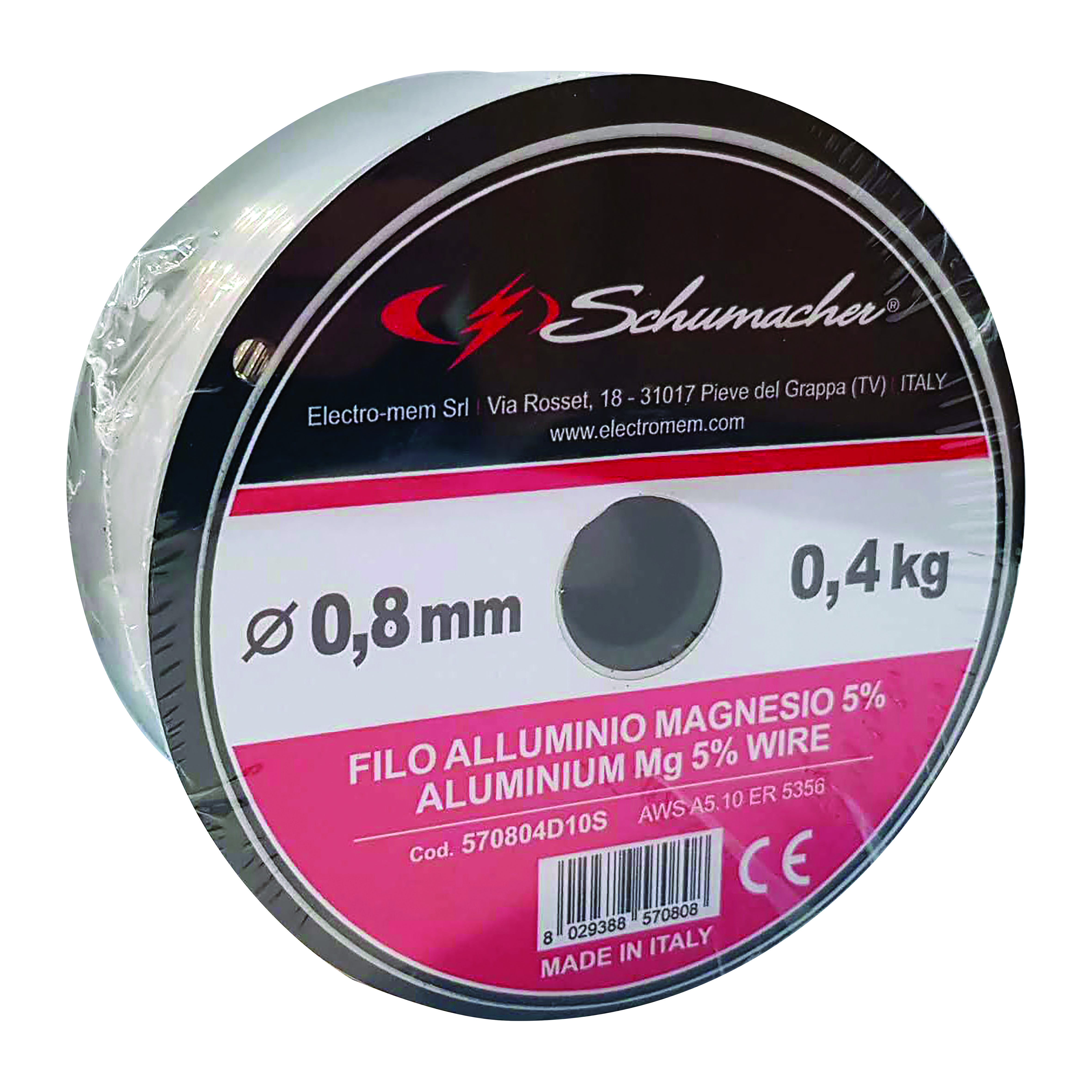 FILO ALLUMINIO MAGNESIO 0,8 mm SCHUMACHER 0,4 KG