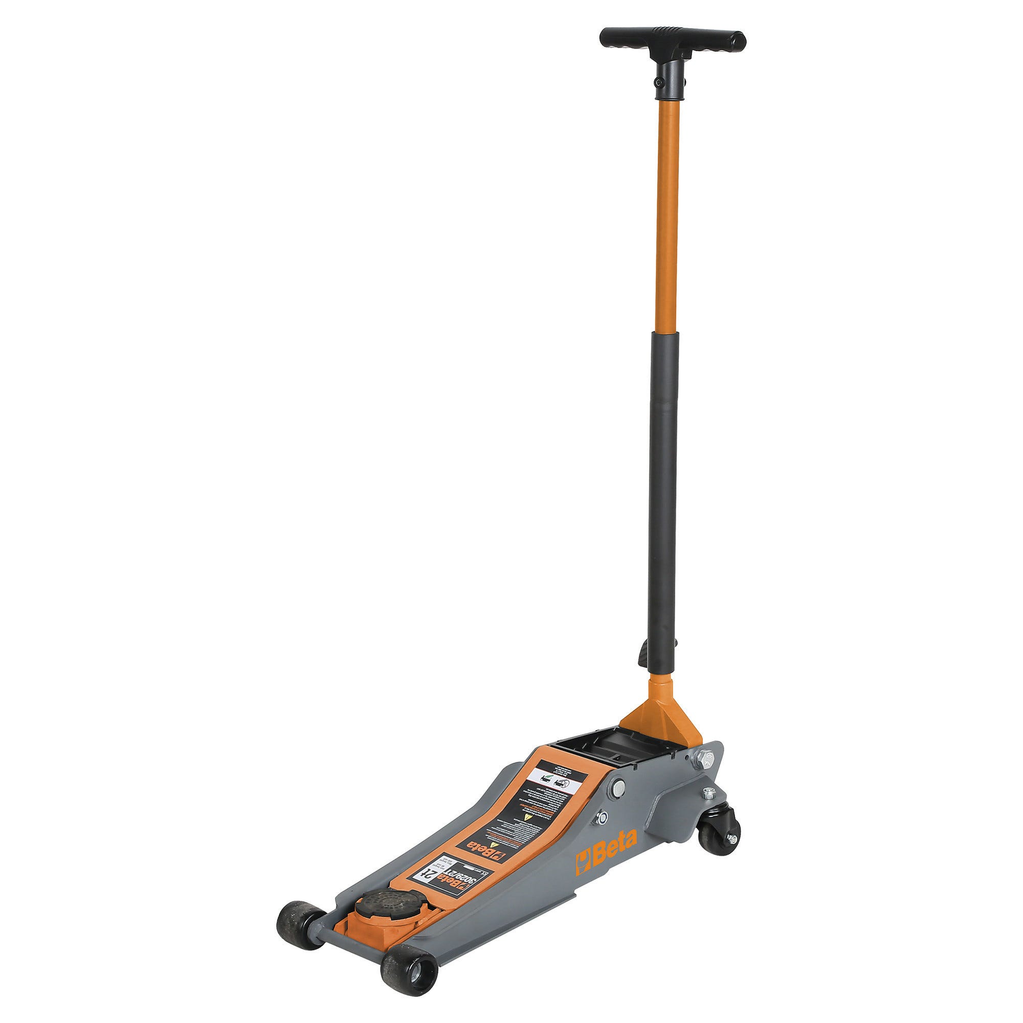 Cric Idraulico A Carrello 3 Tonnellate - Profilo Extrabasso 75mm, Doppio Pistone, Piattino Girevole 360° - Foto 4