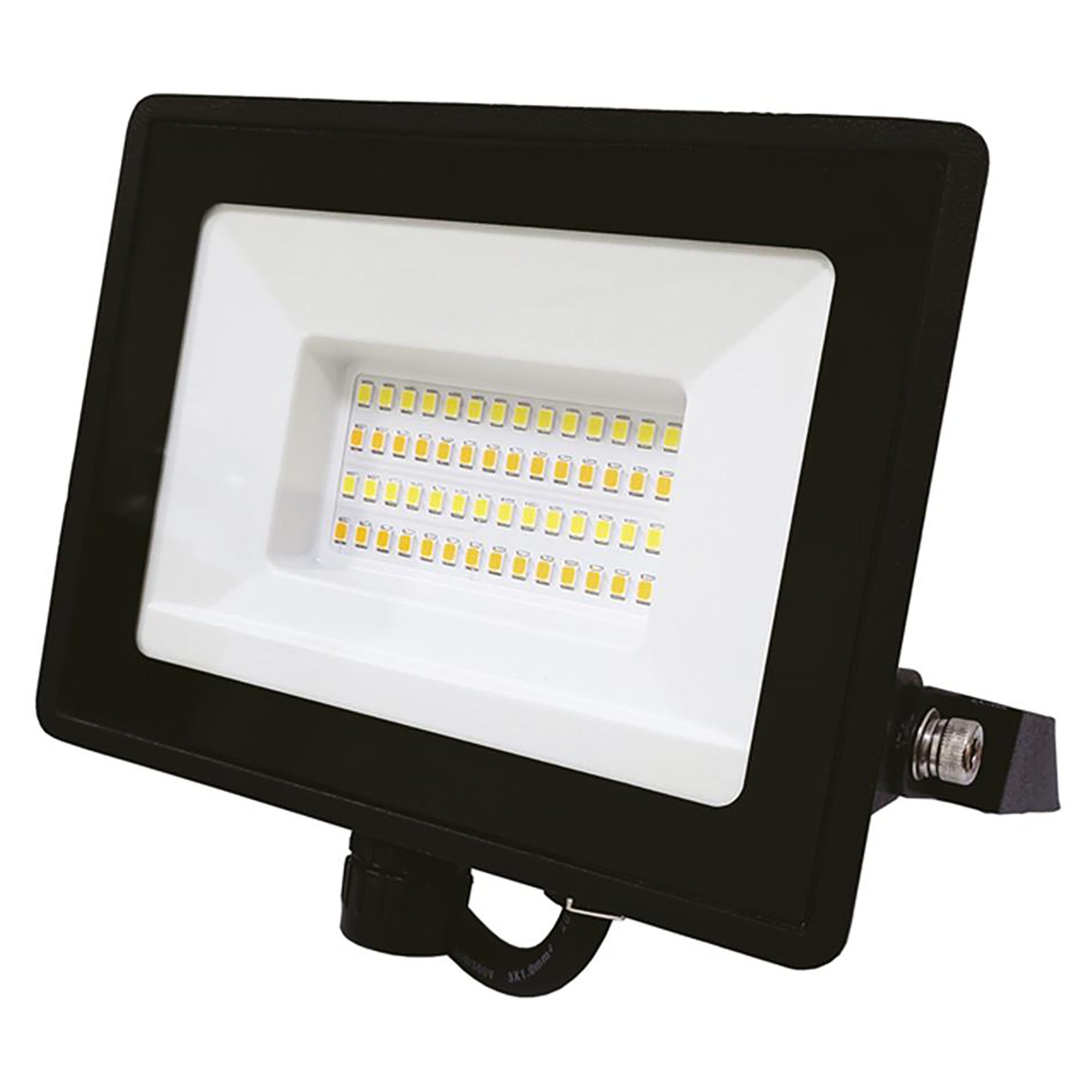 Faretto Led Da Esterno Con Sensore Di Movimento 50W, Bianco Caldo (3000k) Faro Esterni, Ip65 Impermeabile Led Esterno, Illuminazione Per Parcheggio, Ingresso, Corridoio, Garage