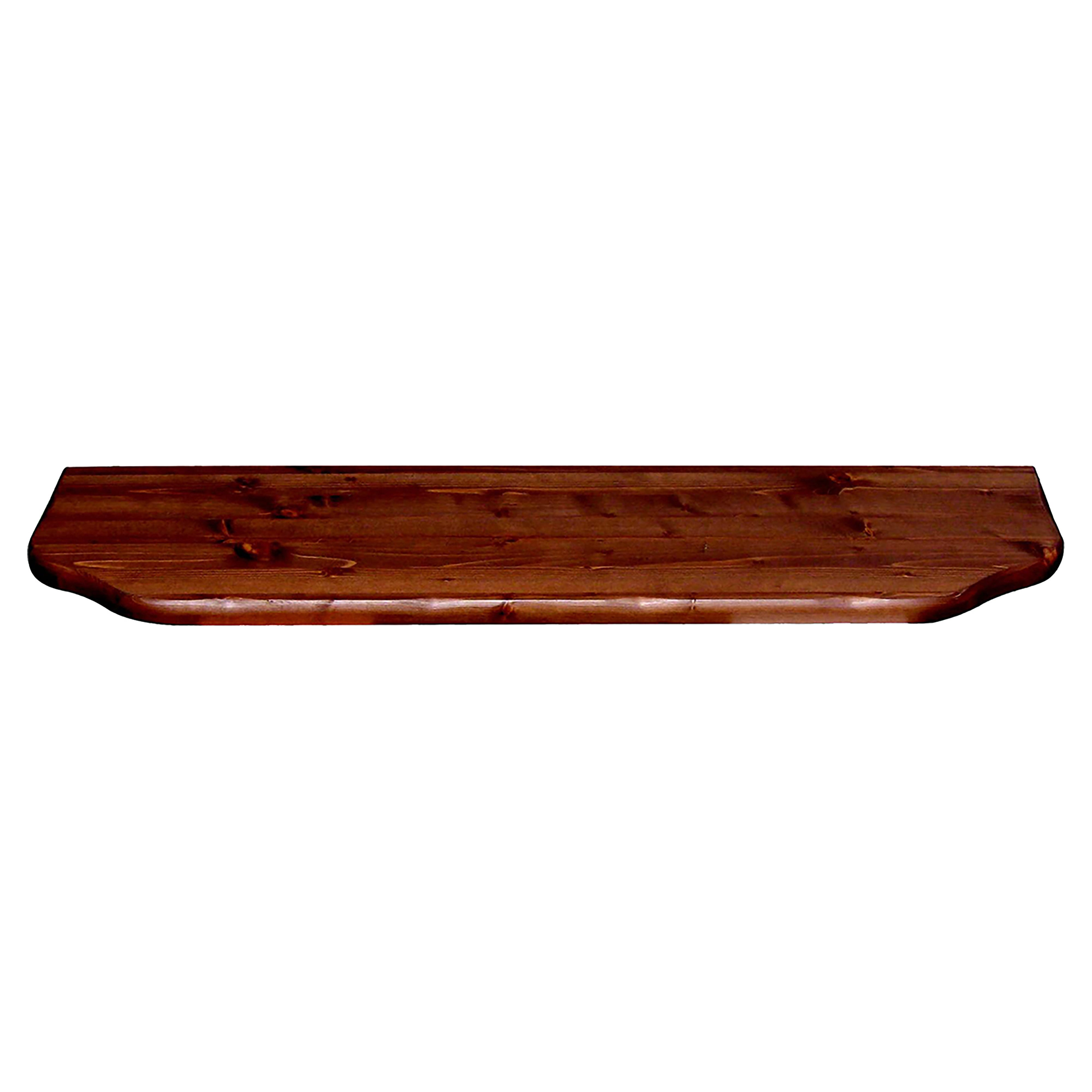 Mensola Ad Angolo Rivestita In Noce - 50x50 Cm - Legno MDF Con PVC Trattato UV - Completa Di Supporti Per Montaggio - 3